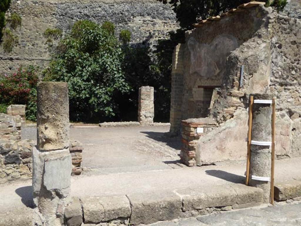 II.3 Herculaneum, September 2015.  Looking west from doorway, which originally would have been the “Posticum” (rear) doorway. Photo courtesy of Michael Binns.
