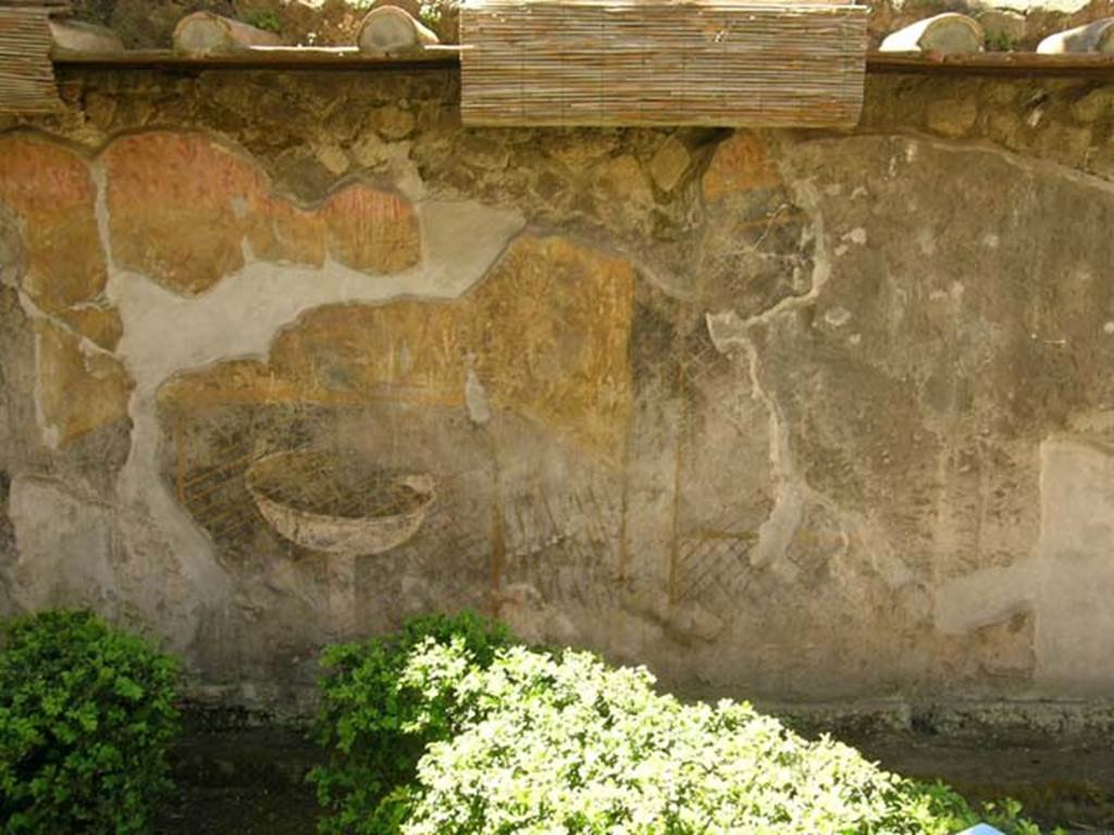 III.11 Herculaneum. May 2005. South wall of garden peristyle. Photo courtesy of Nicolas Monteix.