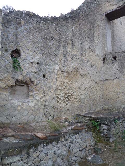 Ins. Orientalis II.18, Herculaneum. September 2015. Upper north wall.