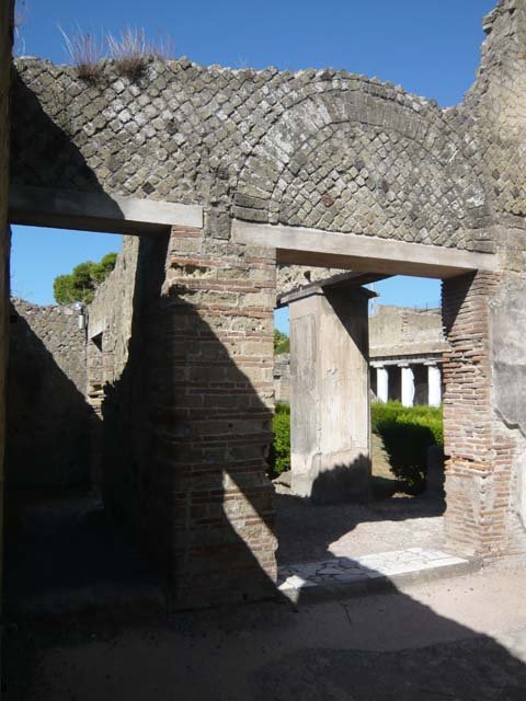 II.2 Herculaneum, September 2019. 
Looking south from north-east corner of peristyle, along east portico.  
Originally when excavated, this area would have had an upper floor. Photo courtesy of Klaus Heese.
