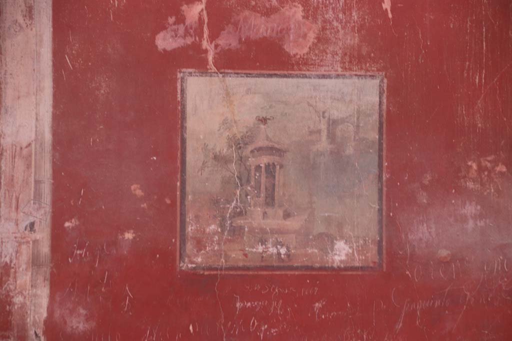 II.2 Herculaneum, September 2019. Detail of landscape painting from north wall. Photo courtesy of Klaus Heese.