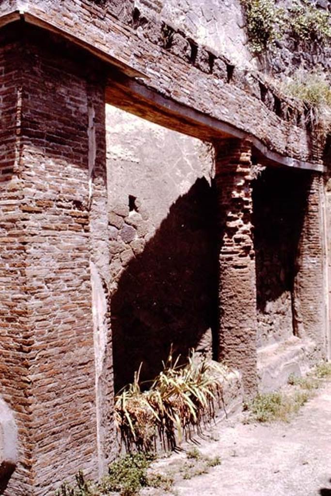 II.2, Herculaneum. 1964. South-east corner of smaller peristyle. Photo by Stanley A. Jashemski.
Source: The Wilhelmina and Stanley A. Jashemski archive in the University of Maryland Library, Special Collections (See collection page) and made available under the Creative Commons Attribution-Non Commercial License v.4. See Licence and use details. J64f1147
