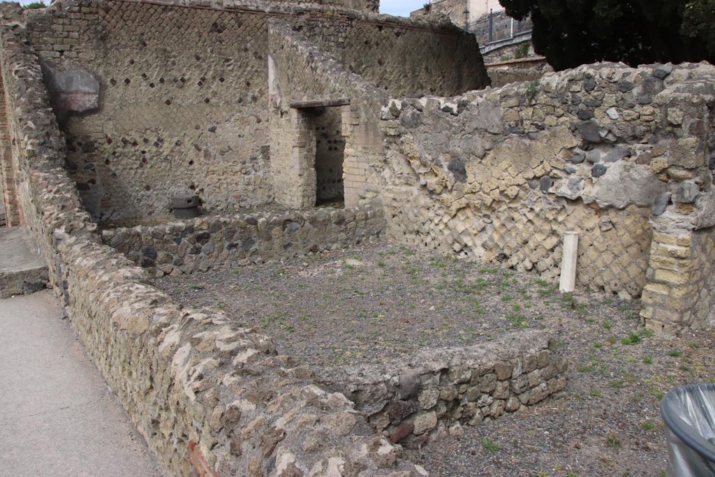 II.3 Herculaneum, May 2024. Looking south across site of two rooms on south side of vestibule. Photo courtesy of Klaus Heese.