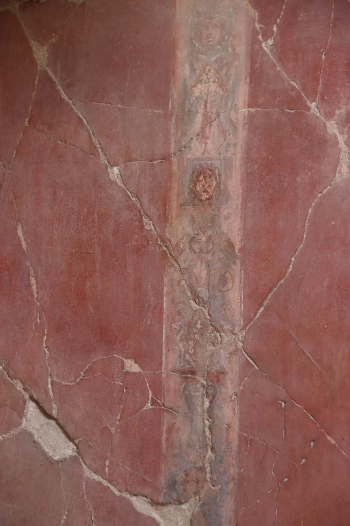 III.11 Herculaneum. October 2020. Room 7, looking towards painted decoration from north end of west wall of ala. Photo courtesy of Klaus Heese.