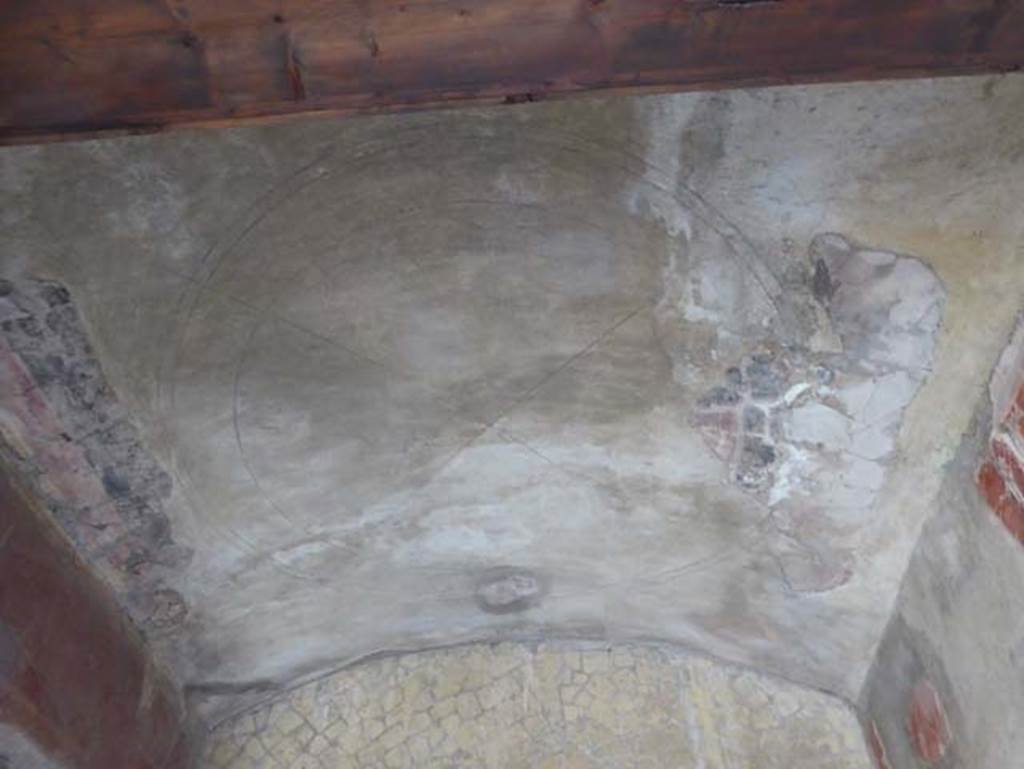 III.16, Herculaneum, October 2014. Room 4, ceiling of tablinum. Photo courtesy of Michael Binns.