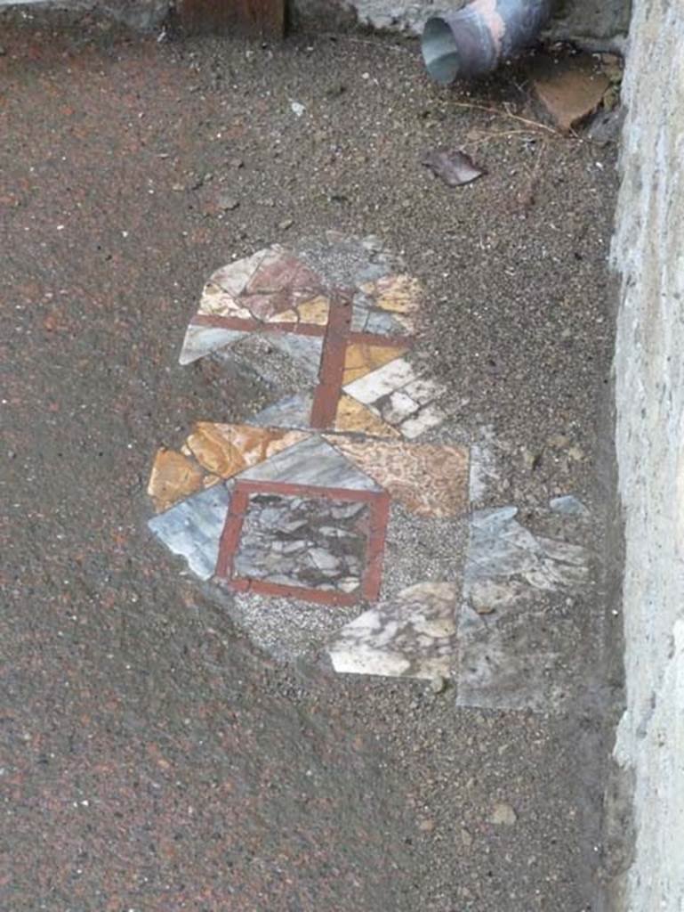 IV.4 Herculaneum. September 2015. Room 20, detail of opus sectile flooring.