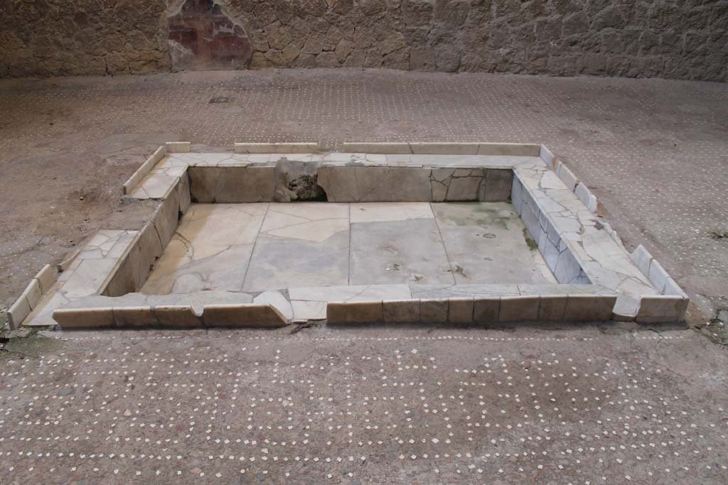 V.1 Herculaneum. March 2014. Looking south across impluvium in atrium.
Foto Annette Haug, ERC Grant 681269 DÉCOR.
