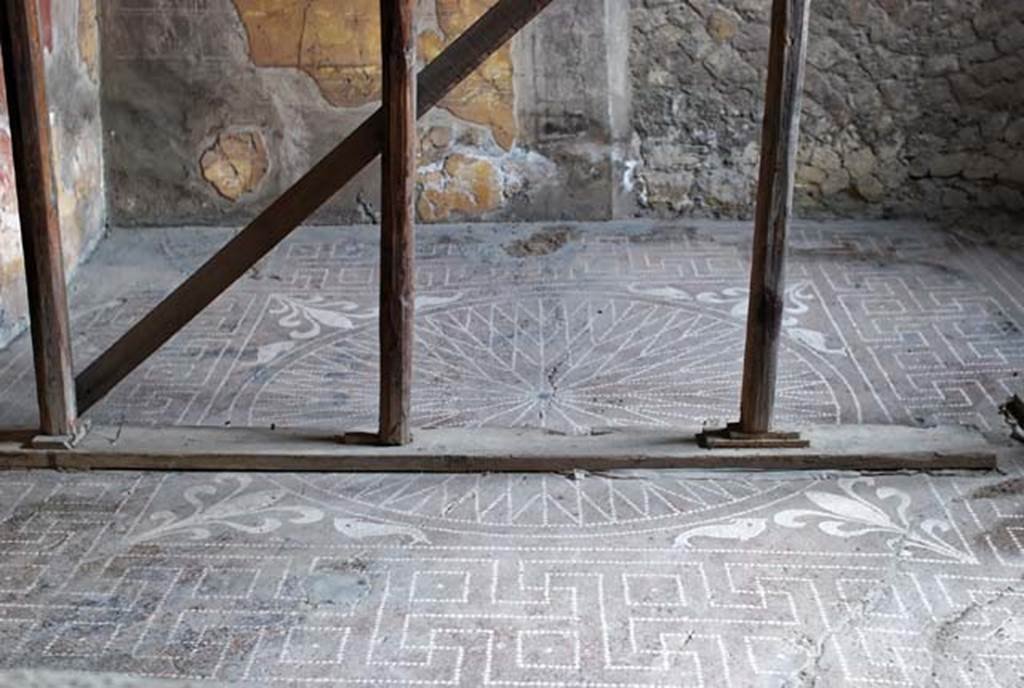 V.1, Herculaneum, November 2008. Room 6, looking across the flooring to the north-east corner of tablinum. Photo courtesy of Nicolas Monteix.
