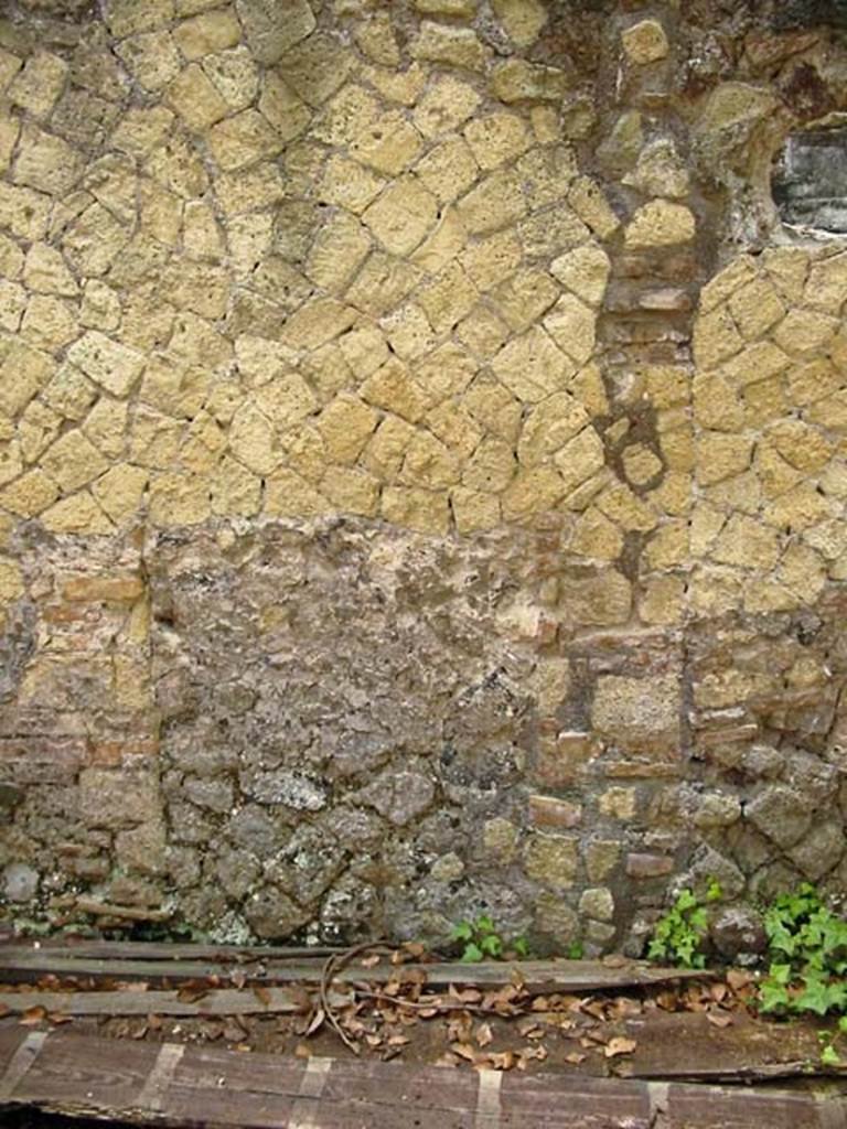 V.4, Herculaneum, May 2003. Room I, detail from south wall.  Photo courtesy of Nicolas Monteix.
