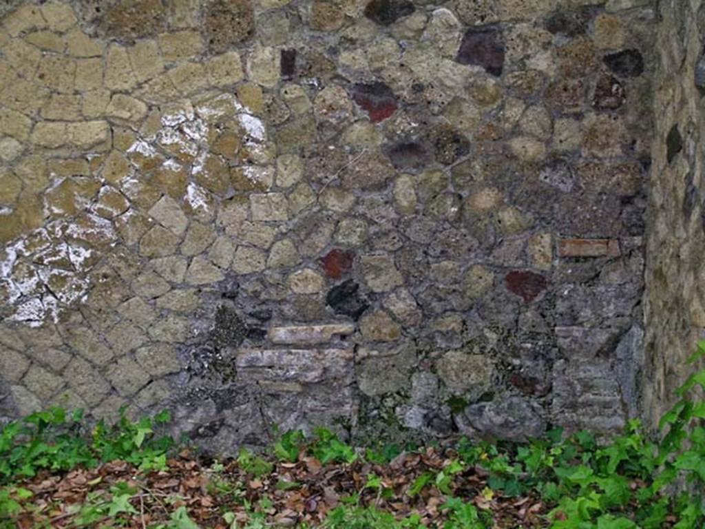 V.4, Herculaneum, May 2005. Garden area M, north wall in north-east corner. Photo courtesy of Nicolas Monteix.