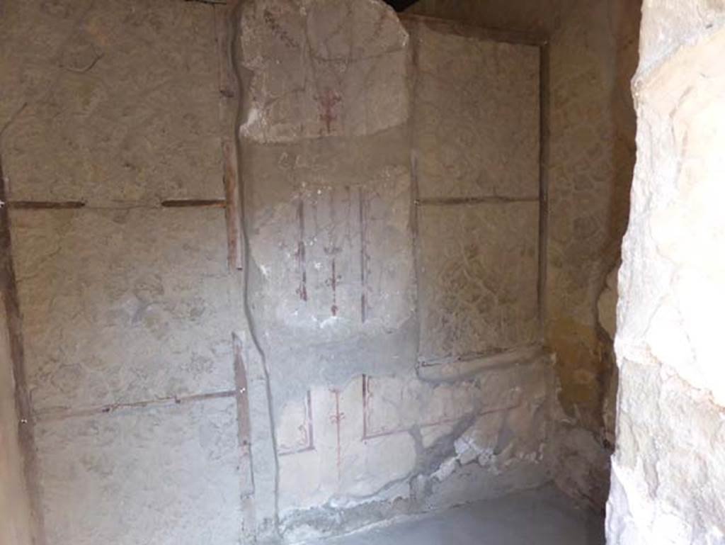 V.7 Herculaneum, June 2014. West wall of small room in north-west corner of atrium.
Photo courtesy of Michael Binns.

