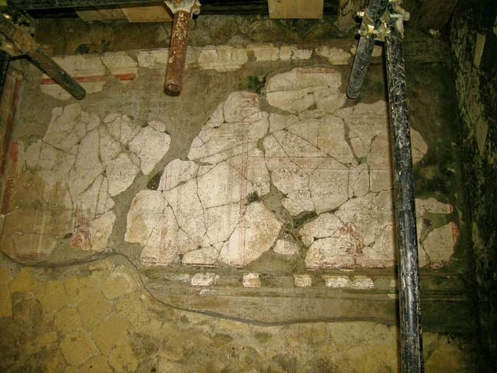 V. 11 Herculaneum. December 2004. Decoration on south wall of first room at north end, on west side of atrium. 
Photo courtesy of Nicolas Monteix.
