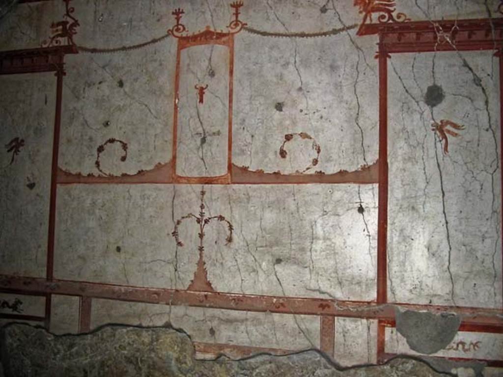 V.15, Herculaneum. May 2003. North wall of oecus, at north end of west portico. 
Photo courtesy of Nicolas Monteix.
