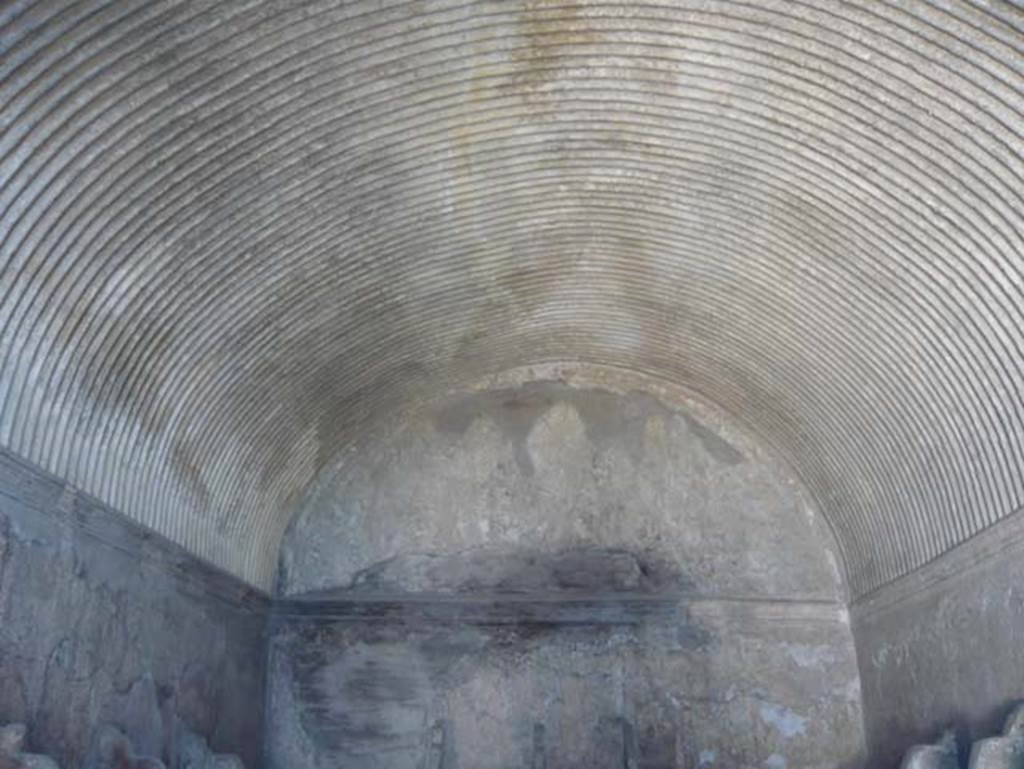 VI.8, Herculaneum. August 2013. Vaulted ceiling of the waiting room, or apodyterium. Photo courtesy of Buzz Ferebee.

