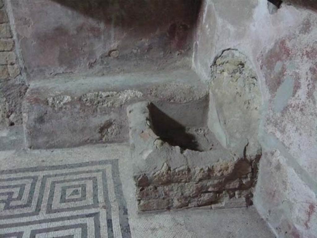 VI.8, Herculaneum. August 2013. Structure in north-west corner. Photo courtesy of Buzz Ferebee.