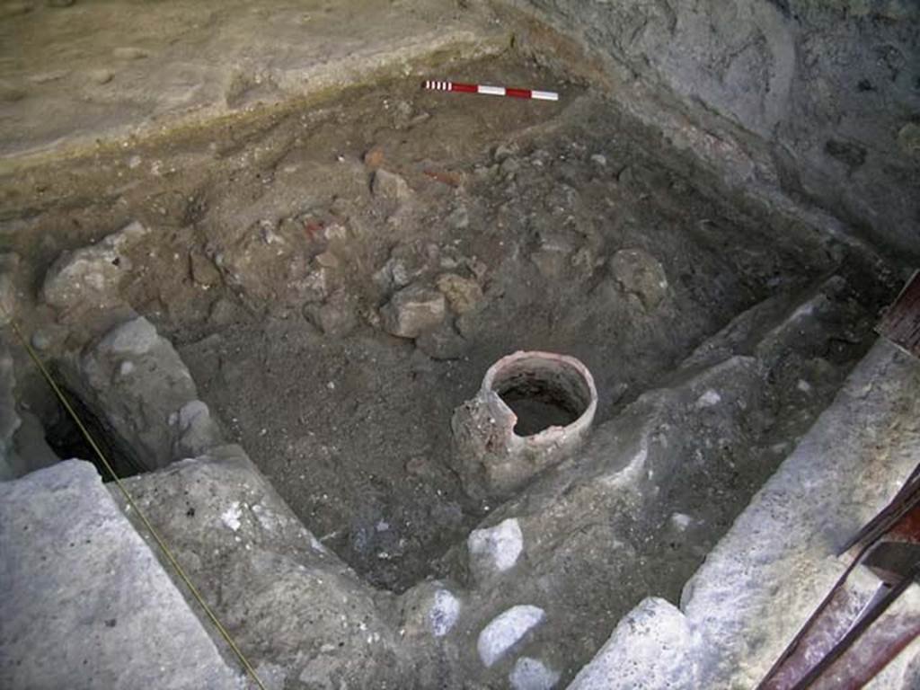 VI.15, Herculaneum. September 2004. Looking south-west across investigation beneath flooring. 
Photo courtesy of Nicolas Monteix.
