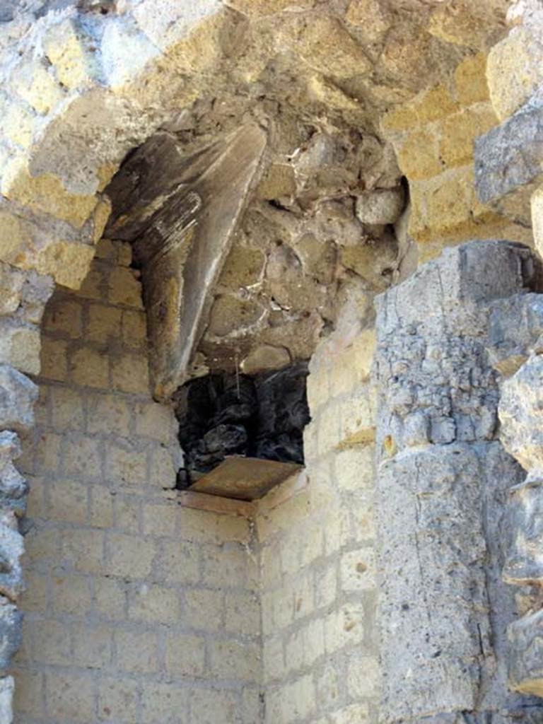 VII.2 Herculaneum. June 2011. Peristyle 10, north wall, detail. Photo courtesy of Sera Baker.

