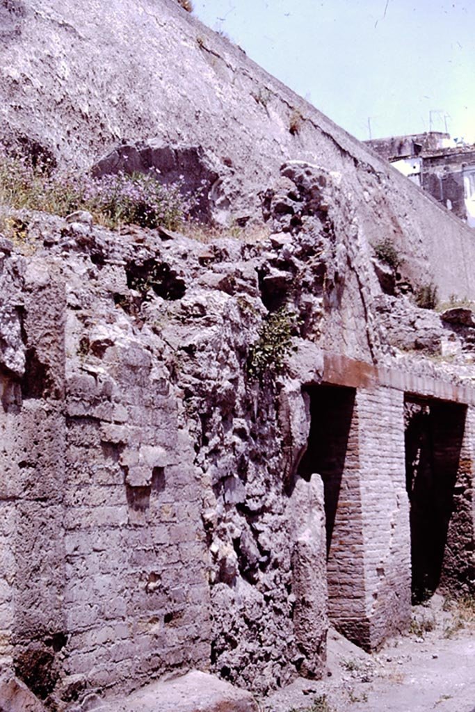 VII.8, 9 and 10, on west side of Cardo III Superiore, Herculaneum, 1964. Photo by Stanley A. Jashemski.
Source: The Wilhelmina and Stanley A. Jashemski archive in the University of Maryland Library, Special Collections (See collection page) and made available under the Creative Commons Attribution-Non Commercial License v.4. See Licence and use details.
J64f1149
