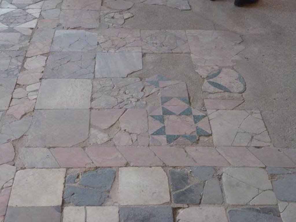 Ins. Or. 1. 2, Herculaneum. June 2012. Detail of opus sectile flooring in Marble Salon. Photo courtesy of Michael Binns.