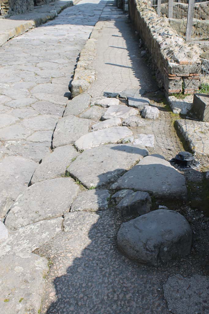 Ins. Orientalis I.3, Herculaneum. March 2014. 
East side of Cardo V, with ramp outside of entrance doorway. 
Foto Annette Haug, ERC Grant 681269 DÉCOR

