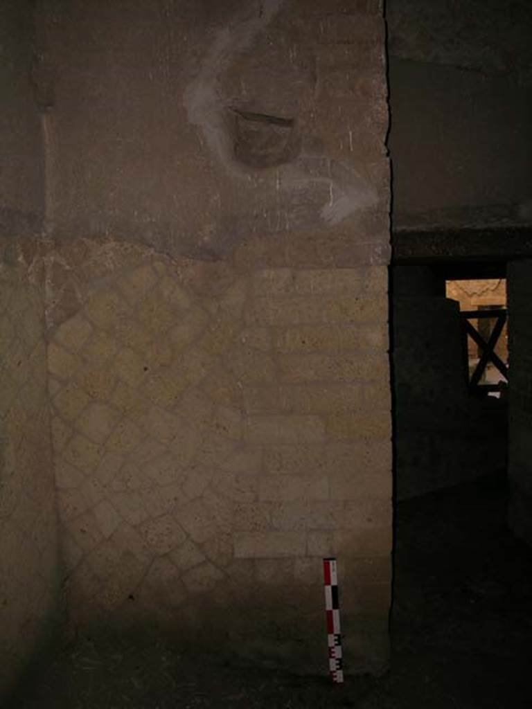 Ins Or II, 8, Herculaneum. May 2006. Room on the north side of room with oven, east end of south wall.   
Photo courtesy of Nicolas Monteix.
