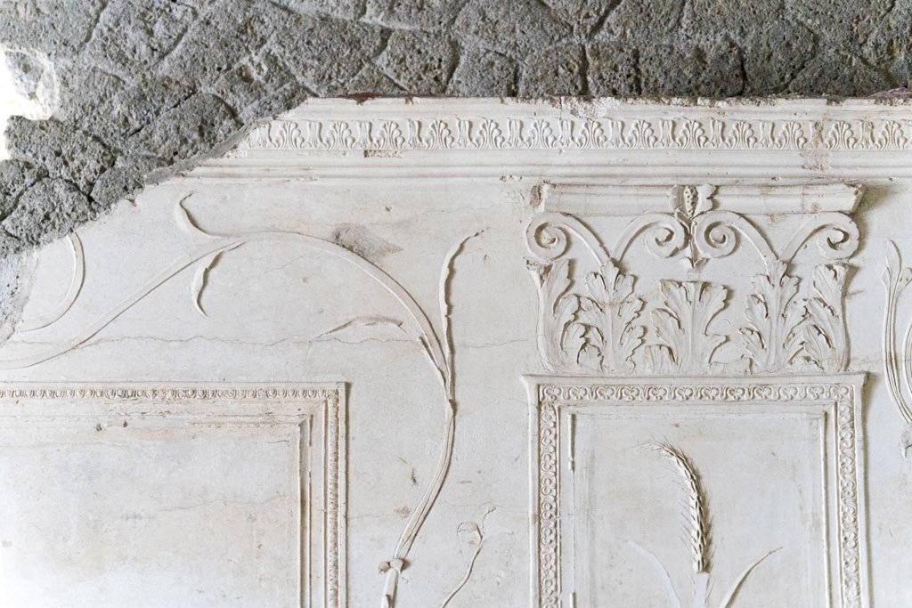 Herculaneum Suburban Baths. October 2023. Tepidarium, upper east end of north wall. Photo courtesy of Johannes Eber. 