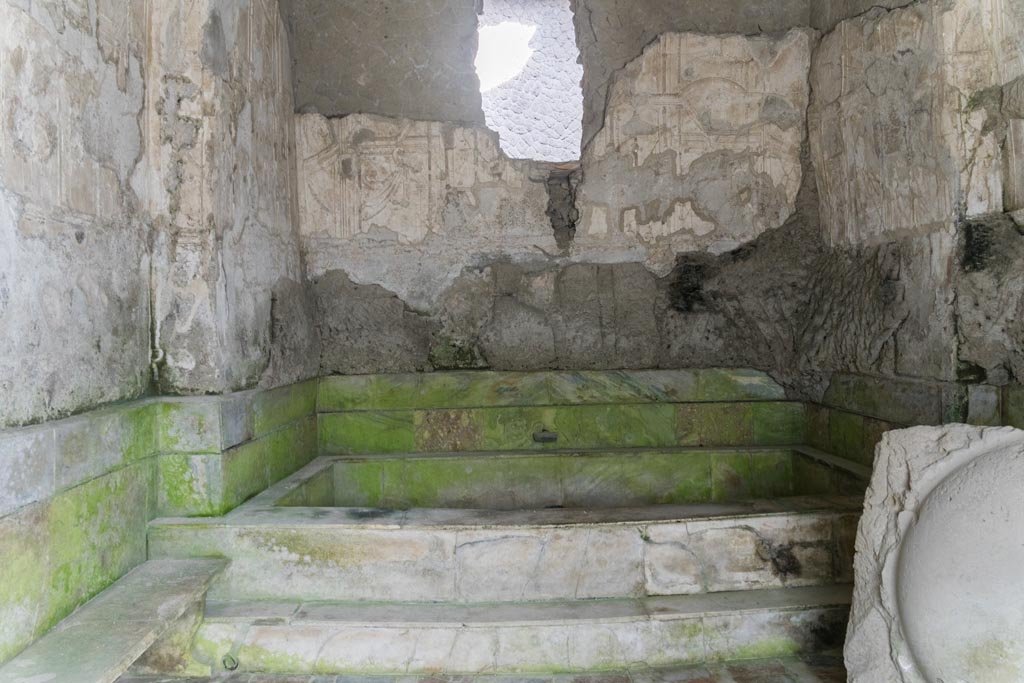 Herculaneum Suburban Baths. October 2023. North side of original caldarium. Photo courtesy of Johannes Eber. 

